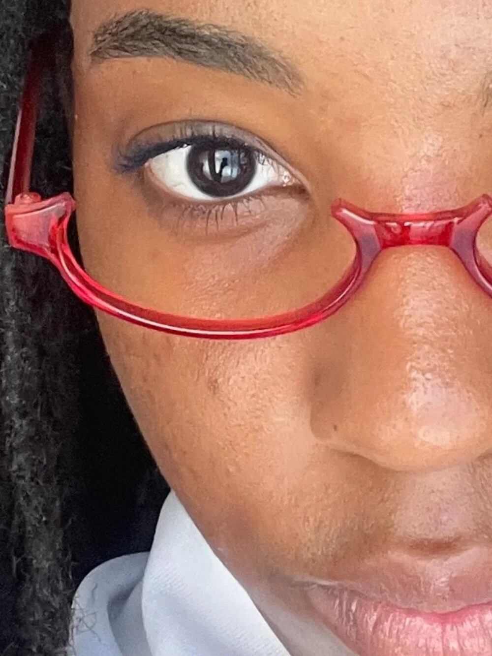 Anime Ultra-slim cherry red rectangle glasses